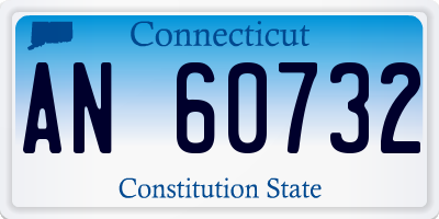 CT license plate AN60732