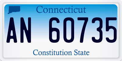 CT license plate AN60735