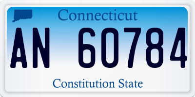 CT license plate AN60784
