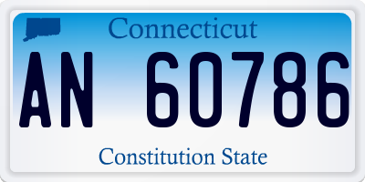 CT license plate AN60786