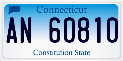 CT license plate AN60810