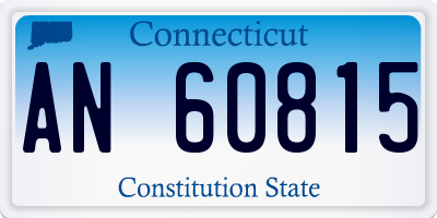 CT license plate AN60815