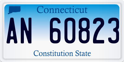 CT license plate AN60823