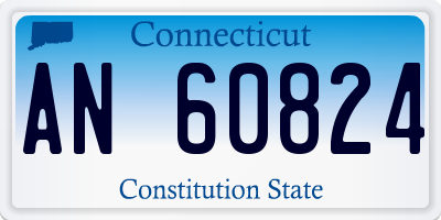CT license plate AN60824