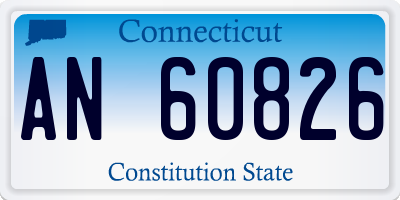 CT license plate AN60826