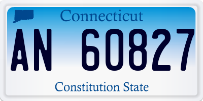 CT license plate AN60827