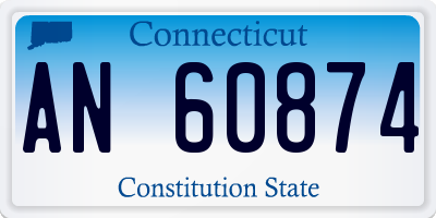 CT license plate AN60874