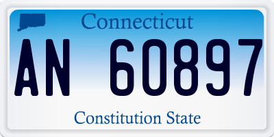 CT license plate AN60897