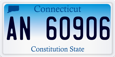 CT license plate AN60906