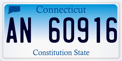 CT license plate AN60916