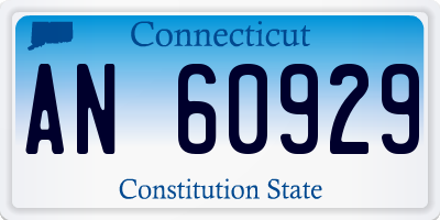 CT license plate AN60929
