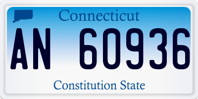 CT license plate AN60936