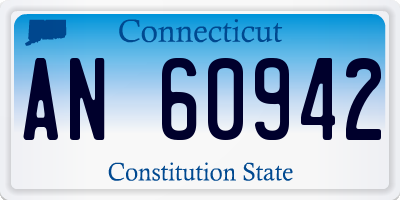 CT license plate AN60942