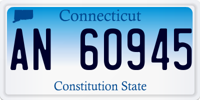 CT license plate AN60945