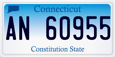 CT license plate AN60955