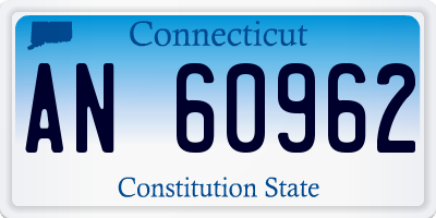 CT license plate AN60962