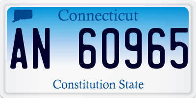 CT license plate AN60965