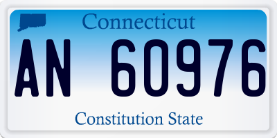 CT license plate AN60976