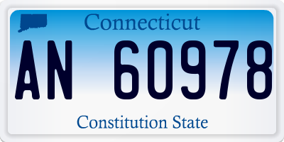 CT license plate AN60978