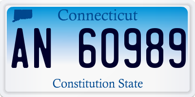 CT license plate AN60989