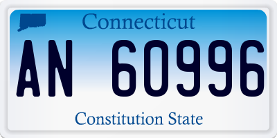 CT license plate AN60996