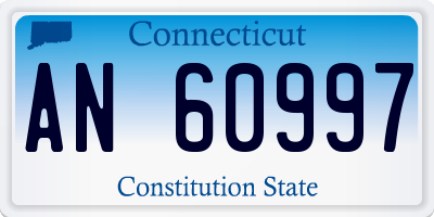 CT license plate AN60997