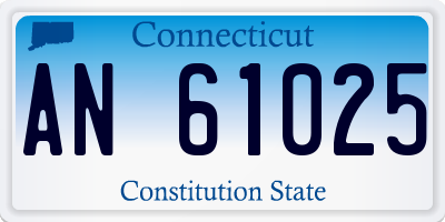 CT license plate AN61025