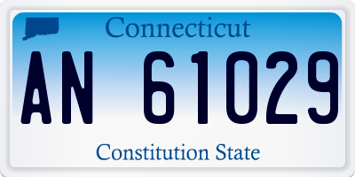 CT license plate AN61029