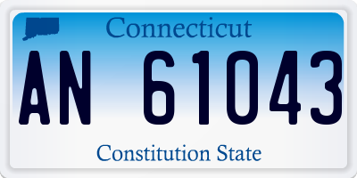CT license plate AN61043