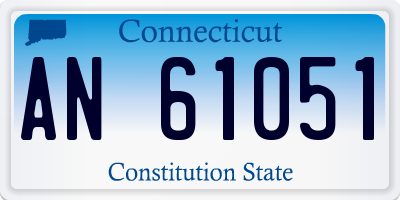 CT license plate AN61051
