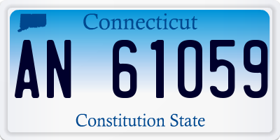 CT license plate AN61059