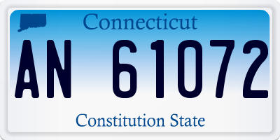 CT license plate AN61072