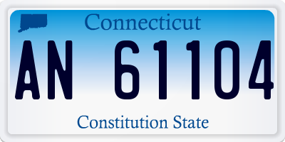 CT license plate AN61104