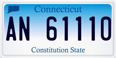 CT license plate AN61110