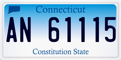 CT license plate AN61115
