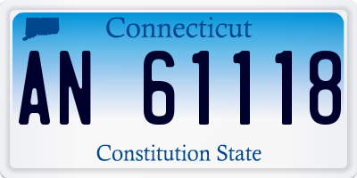 CT license plate AN61118
