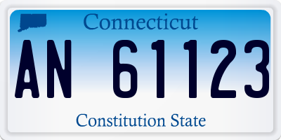 CT license plate AN61123