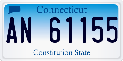 CT license plate AN61155