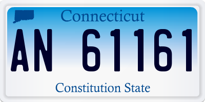 CT license plate AN61161