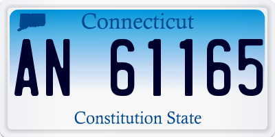 CT license plate AN61165