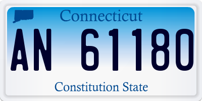 CT license plate AN61180