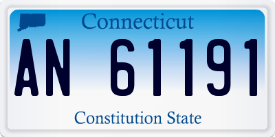 CT license plate AN61191