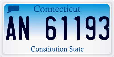 CT license plate AN61193
