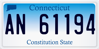 CT license plate AN61194