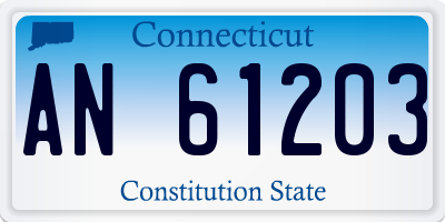 CT license plate AN61203