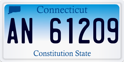 CT license plate AN61209