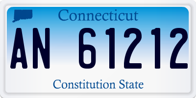 CT license plate AN61212
