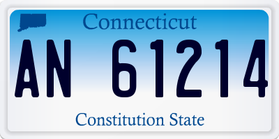 CT license plate AN61214