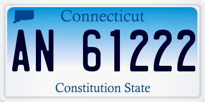 CT license plate AN61222