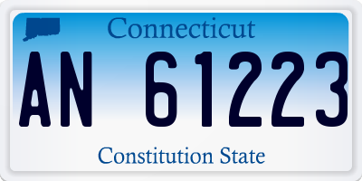 CT license plate AN61223